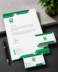 Visiting card design for hairoil brand created in illustrator